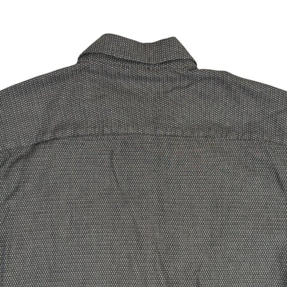 Marc Anthony Luxury Slim Fit Mens Large L Black Textured Button Up Long Sleeve - Picture 6 of 11